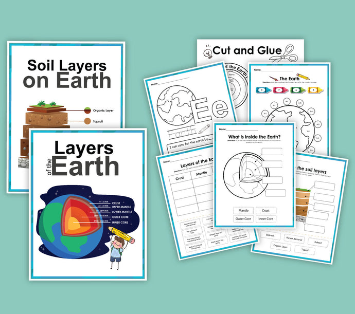 Layers of the Earth Printable Worksheet Packet FREE